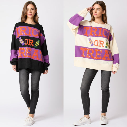 Casual Color Block Sequin Letter Hoodie Sweatshirt Women's