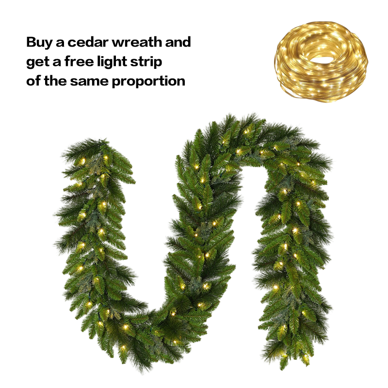 Christmas Wreath with Free LED Light Strip1.0