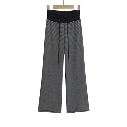 Striped wide leg pants