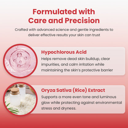 Hypochlorous Rice Duo Serum | Gentle Exfoliation & Hydrating Care for Clogged Pores & Rough Skin